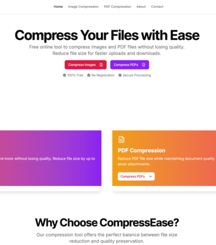 Image & PDF Compressor AdSense Approval Tool Script